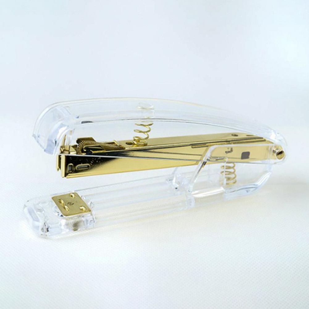 Stapler Heavy Duty - Metalowa zszywarka z dźwignią, przezroczysta zszywarka